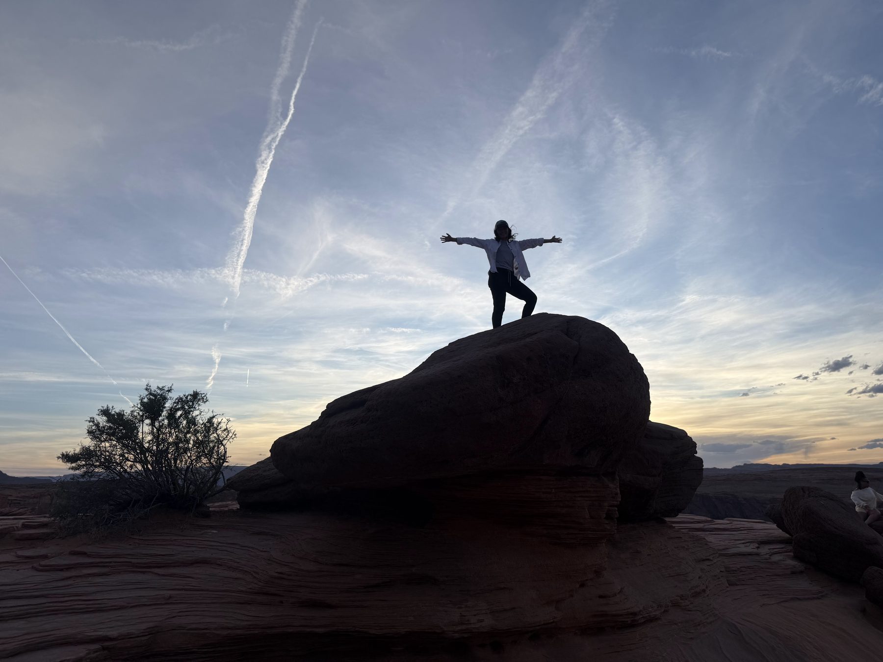 Horseshoe Bend at sunset, Page, Arizona · 7:42 PM